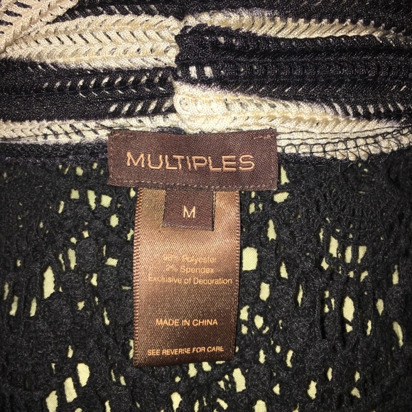 MULTIPLES | open front waterfall lace cardigan - Picture 5 of 5